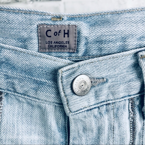 CoH Womens Melanie Crop Light Wash Frayed Hem Jeans Raw Hem High Waisted Sz 27 - Picture 8 of 13